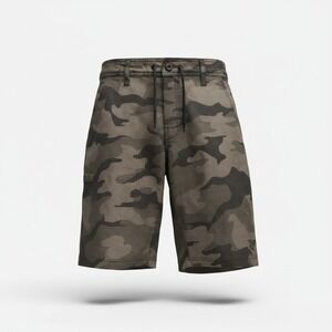 Da Hui Hybrid Board Shorts Mens 30 Green Camo Ripstop Stretch Pockets